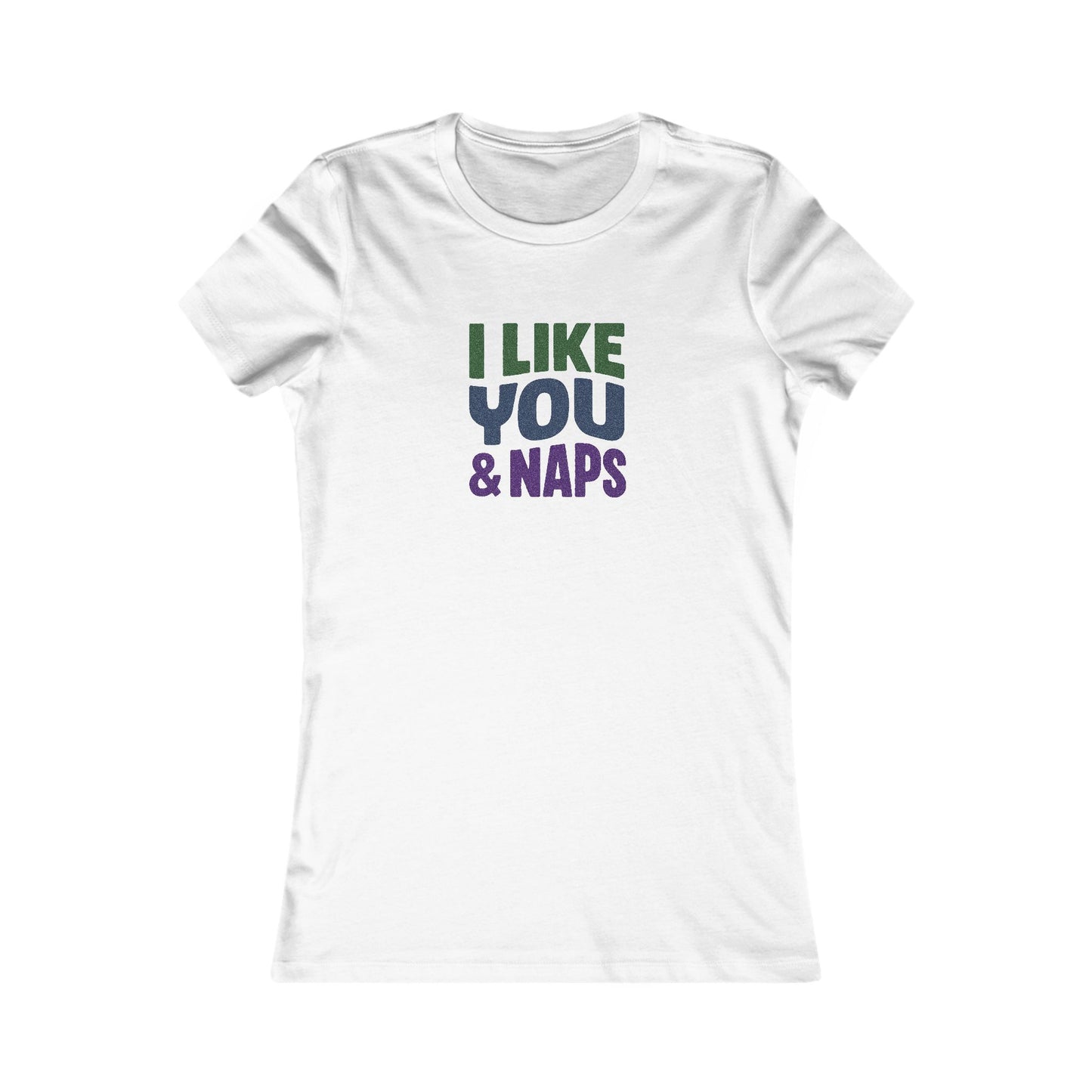 I Like You & Naps (Cool Gradient) — Retro Loungewear Women's Tee (Light)