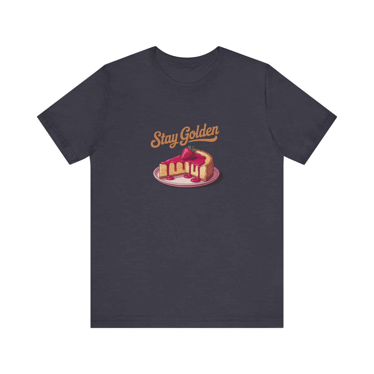 Stay Golden — Retro Cheesecake Graphic Tee (Dark)