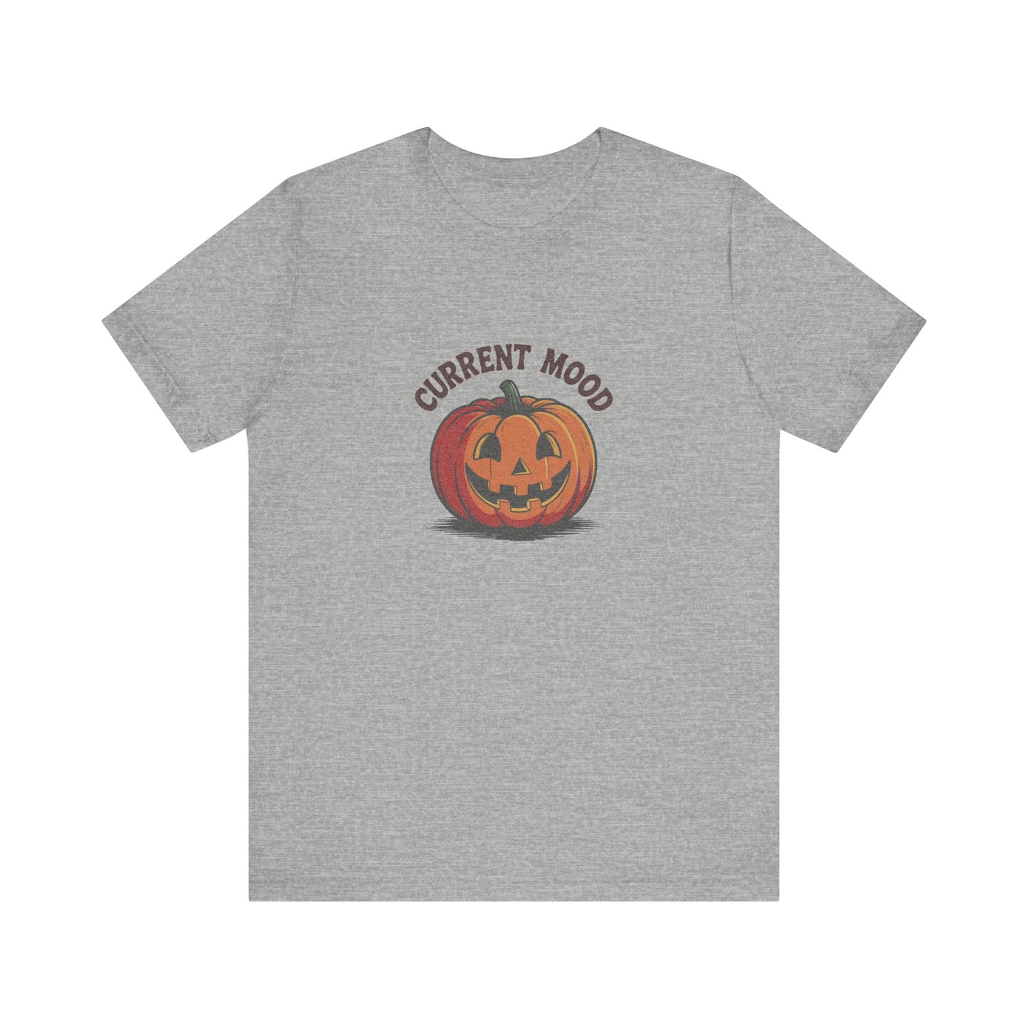 Current Mood (Classic Pumpkin) — Retro Halloween Tee (Light)
