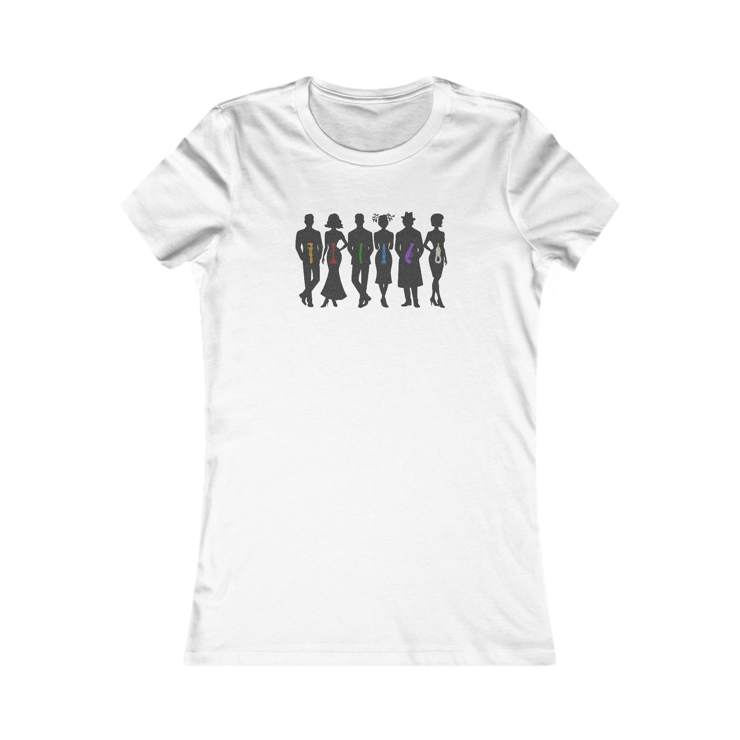 The Usual Suspects, Properly Armed — Clue Retro Women's Tee (Light)