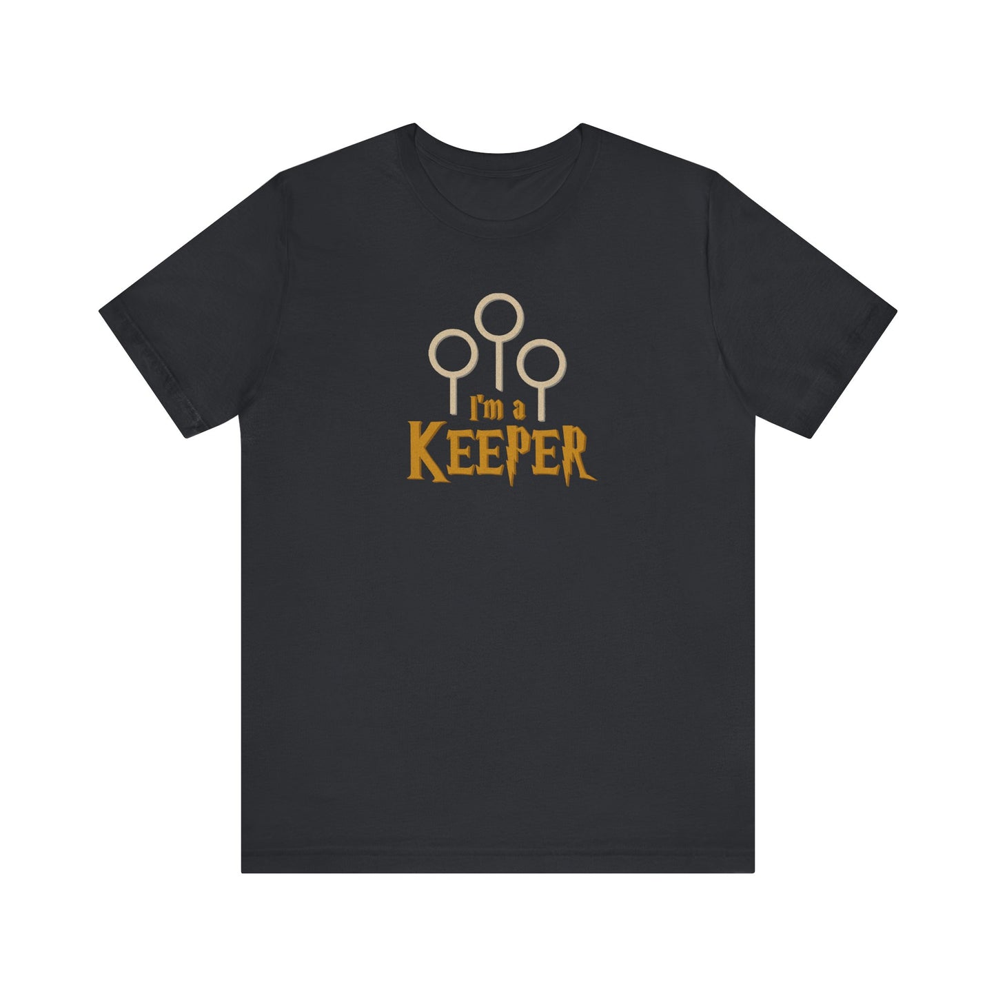 I’m a Keeper — Harry Potter Quidditch Retro Tee (Dark)