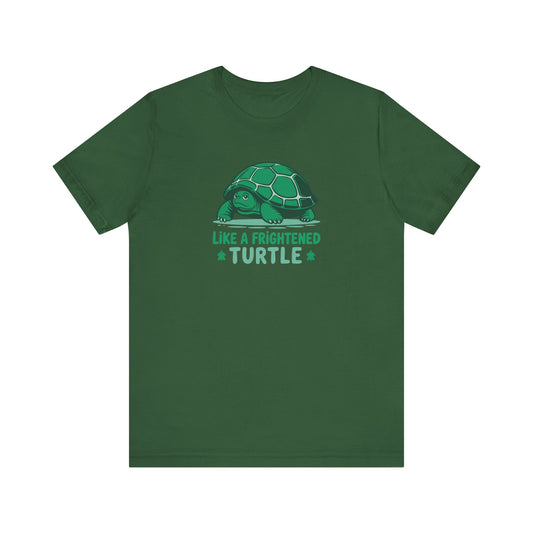 Like a Frightened Turtle — George Costanza Shrinkage Retro Tee (Dark)