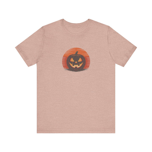 Retro Jack: Sliced Sunset — Halloween Sunset Tee (Light)