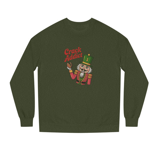 Crack Addict Nutcracker — Vintage Christmas Sweatshirt (Dark)