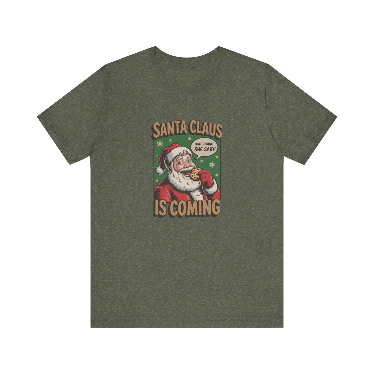 Santa Claus is Coming — Vintage Christmas Tee (Dark)
