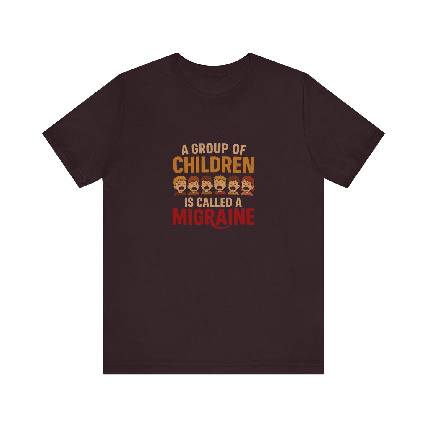 A Group of Children Is Called a Migraine — Retro Tee (Dark)