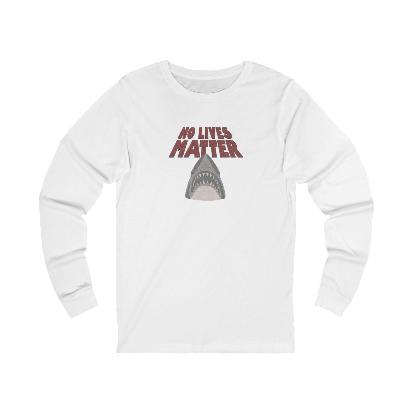No Lives Matter — Jaws-Inspired Retro Long Sleeve (Light)