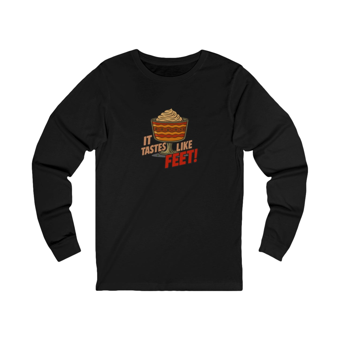 It Tastes Like Feet! — Thanksgiving Trifle Retro Long Sleeve (Dark)