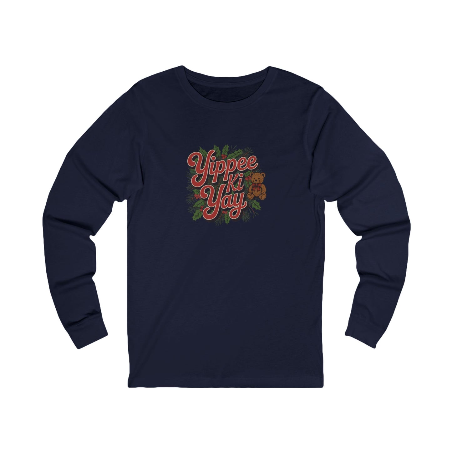 Yippee Ki Yay — Die Hard Retro Christmas Long Sleeve (Dark)