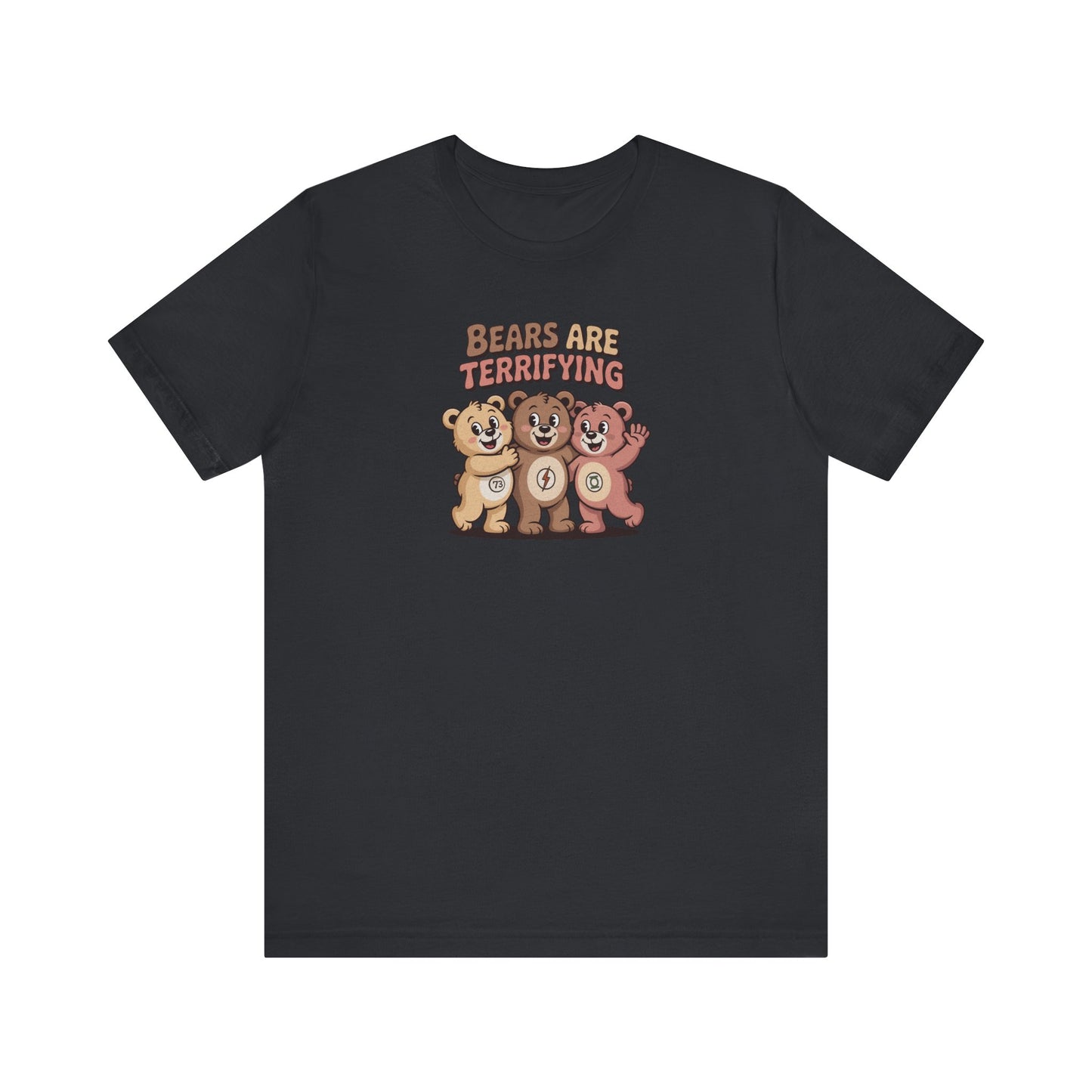 Bears Are Terrifying (Cute Remix) — Retro Tee (Dark)