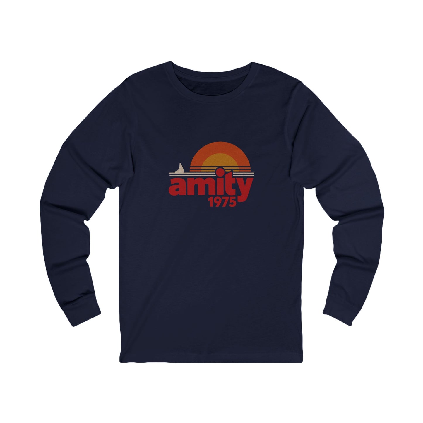 Amity Island 1975 — Jaws-Inspired Retro Long Sleeve (Dark)