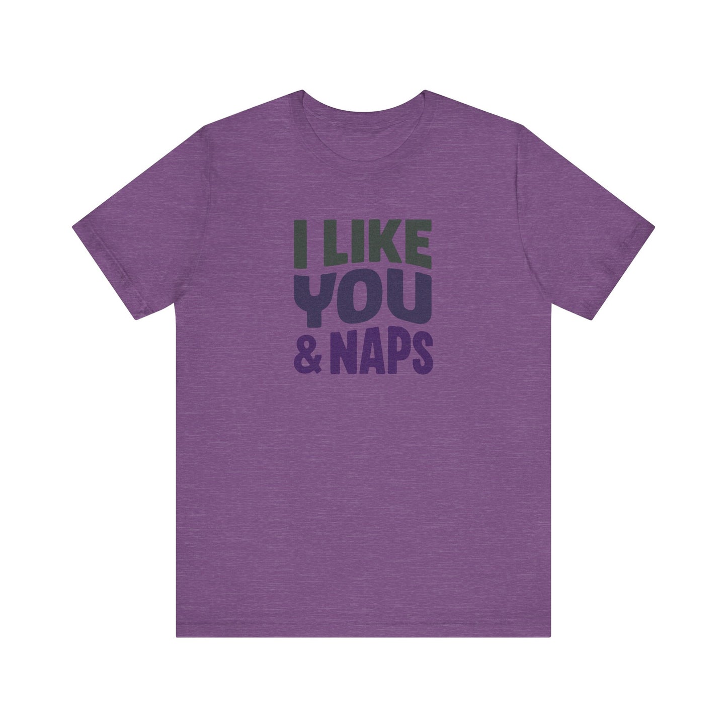 I Like You & Naps (Cool Gradient) — Retro Loungewear Tee (Light)