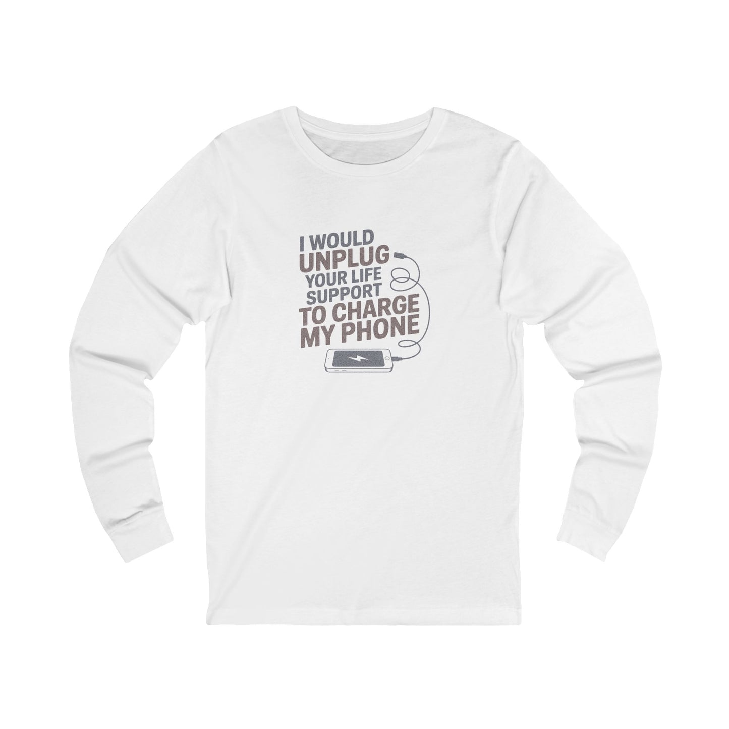 Your Life Support < Charging My Phone — Retro Long Sleeve (Light)