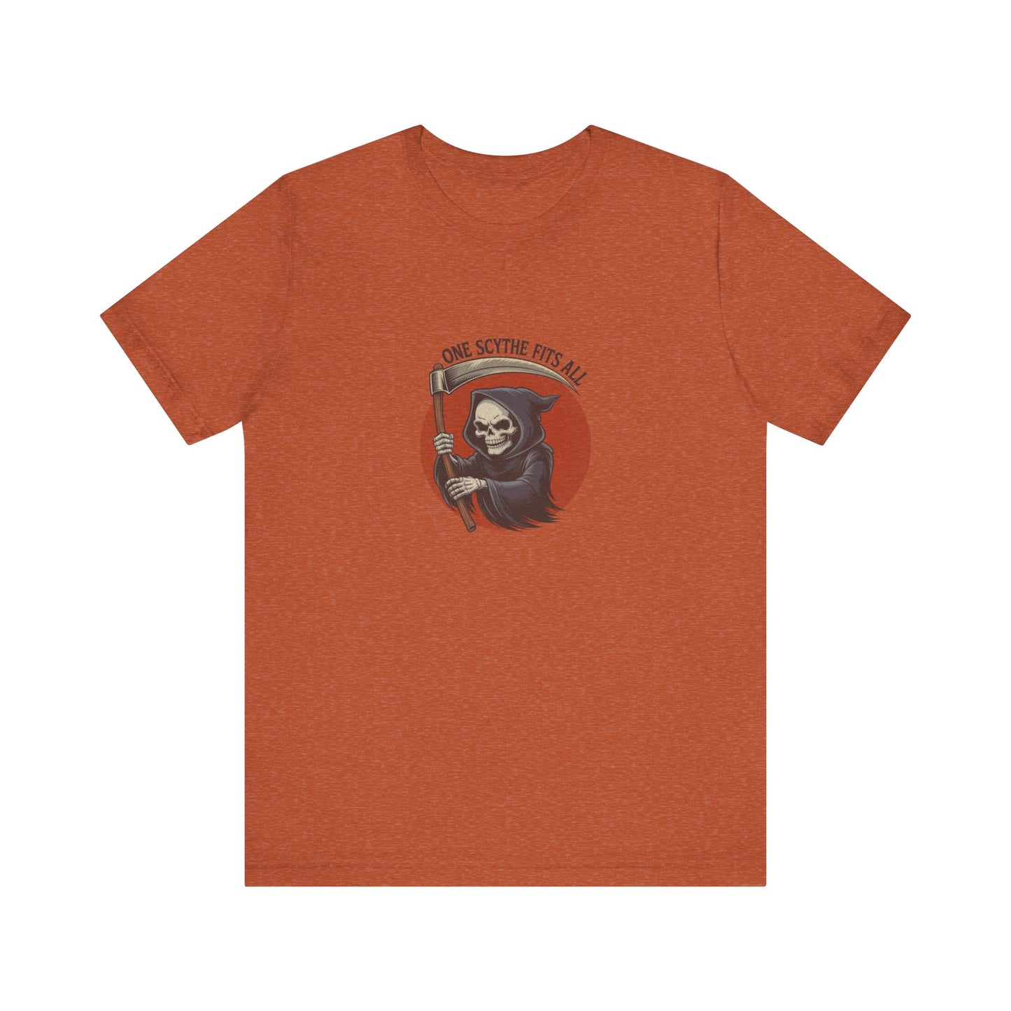 One Scythe Fits All — Grim Reaper Retro Tee (Light)