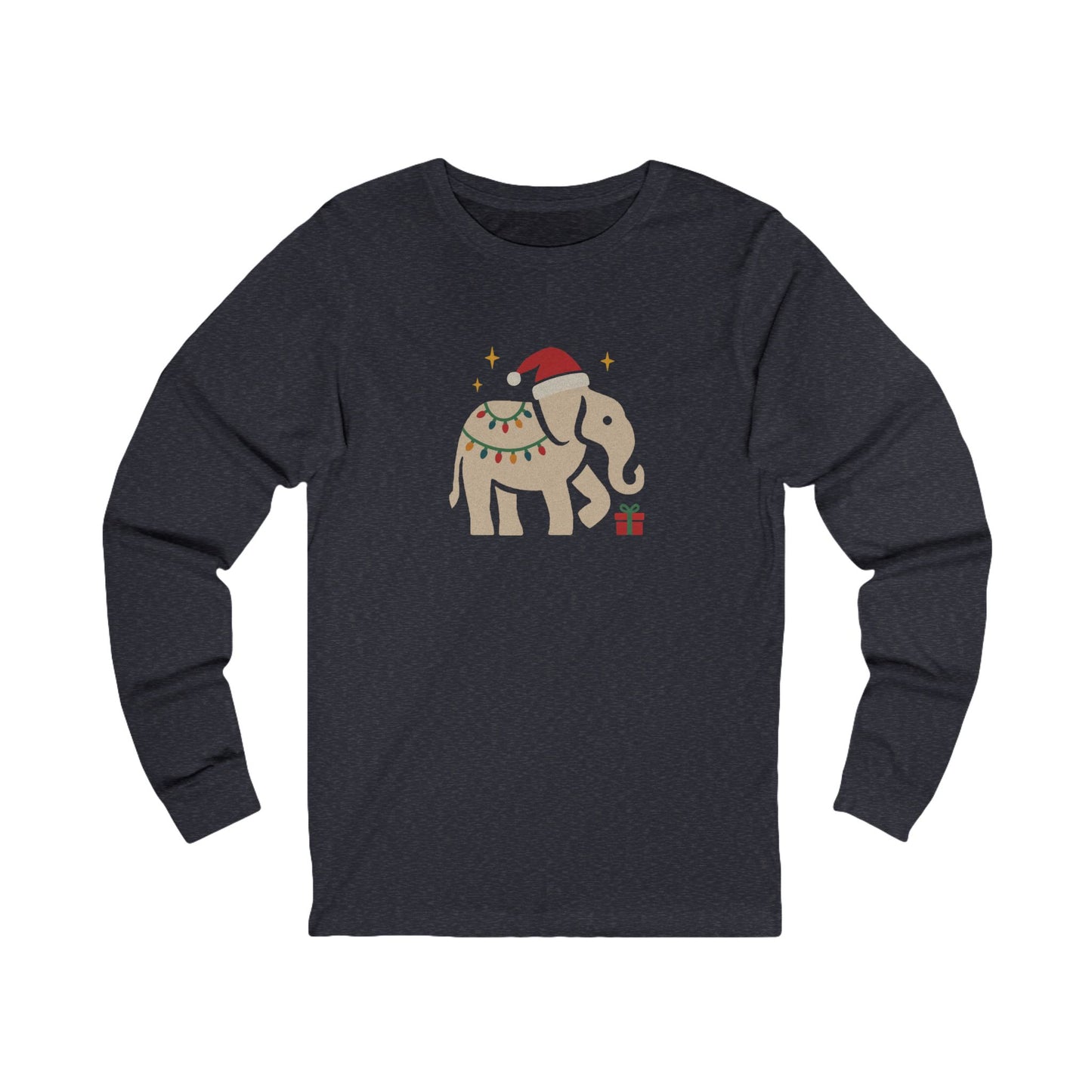White Elephant Season — Retro Christmas Graphic Long Sleeve (Dark)
