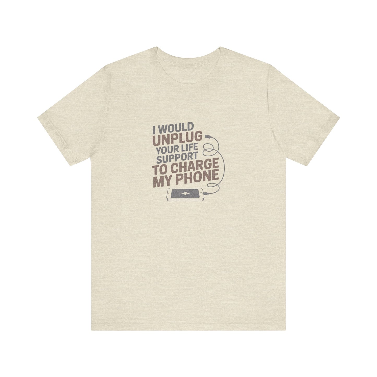 Your Life Support < Charging My Phone — Retro Tee (Light)