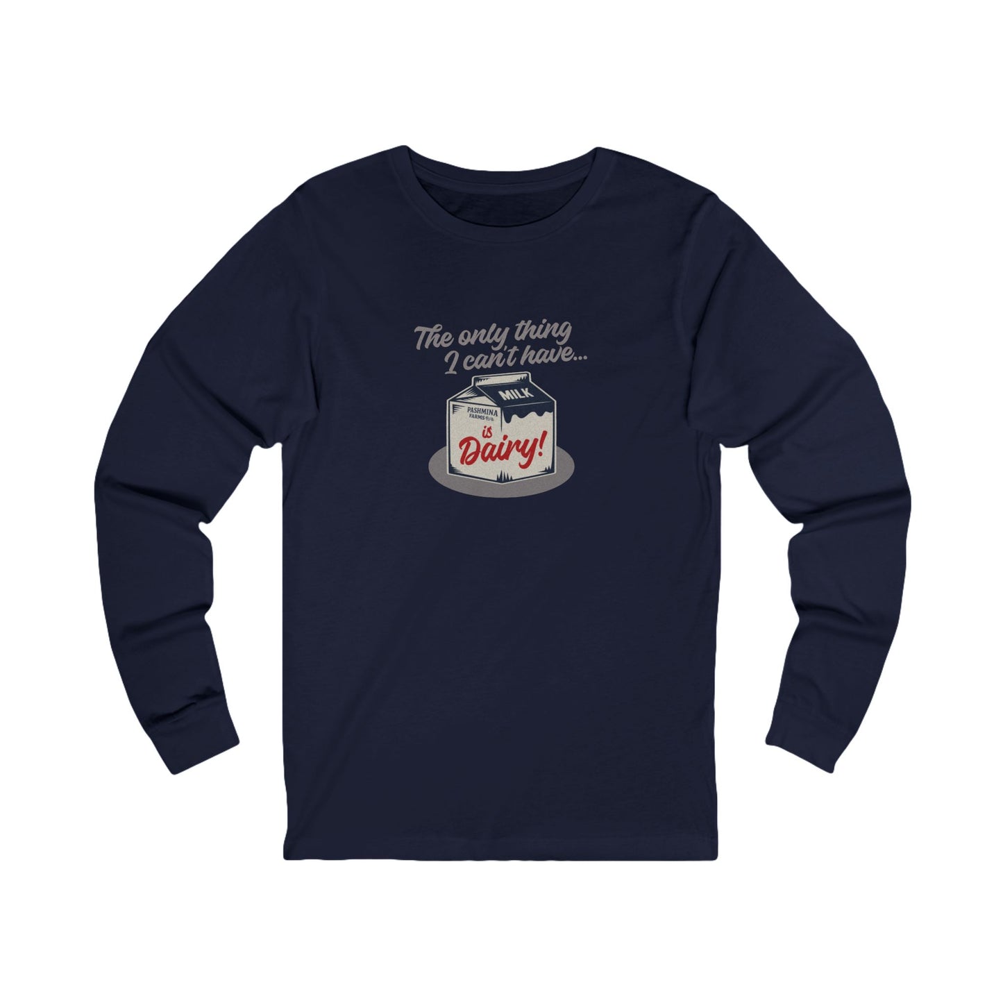 Can’t Have Dairy — Friends Jill Green Retro Long Sleeve (Dark)