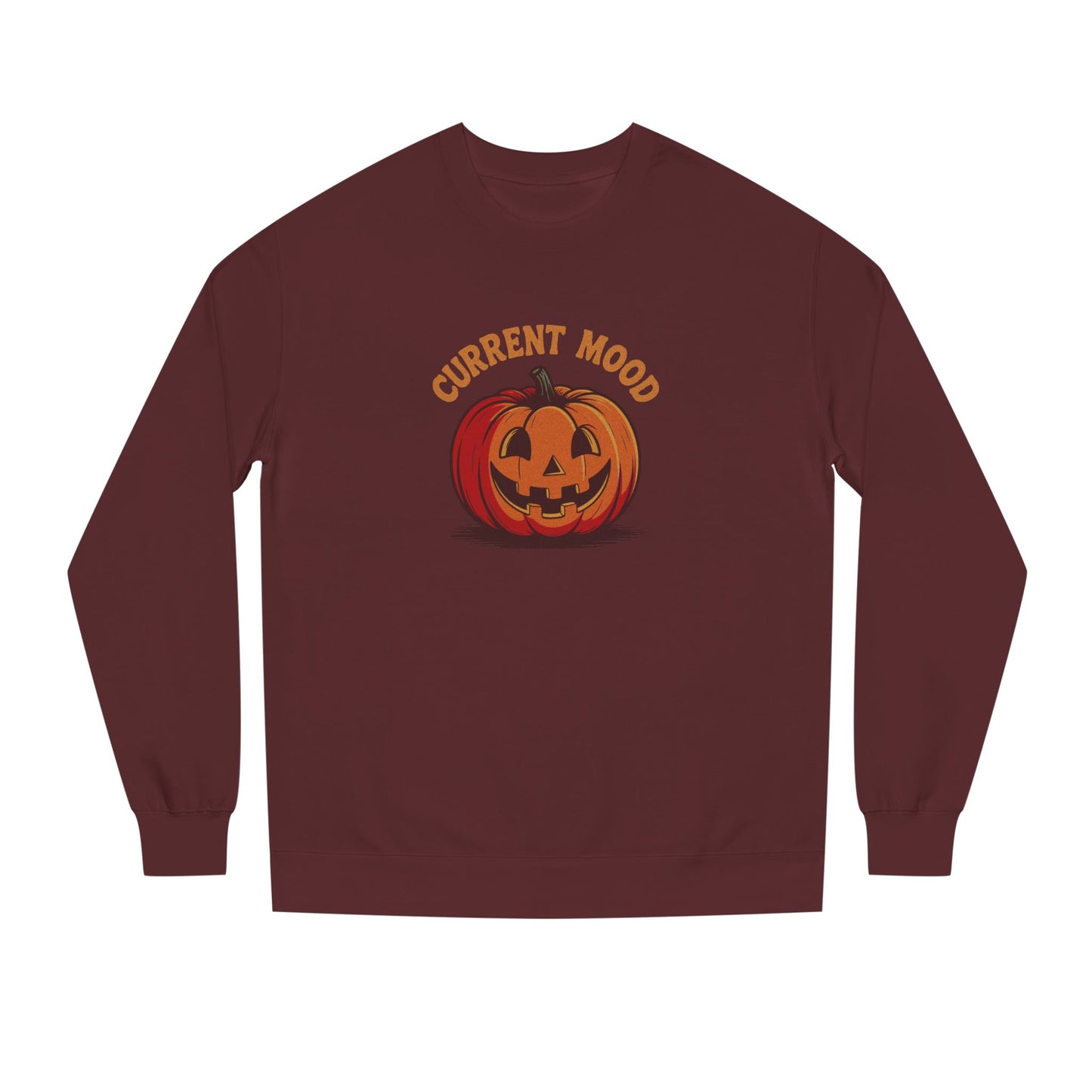 Current Mood (Classic Pumpkin) — Retro Halloween Sweatshirt (Dark)