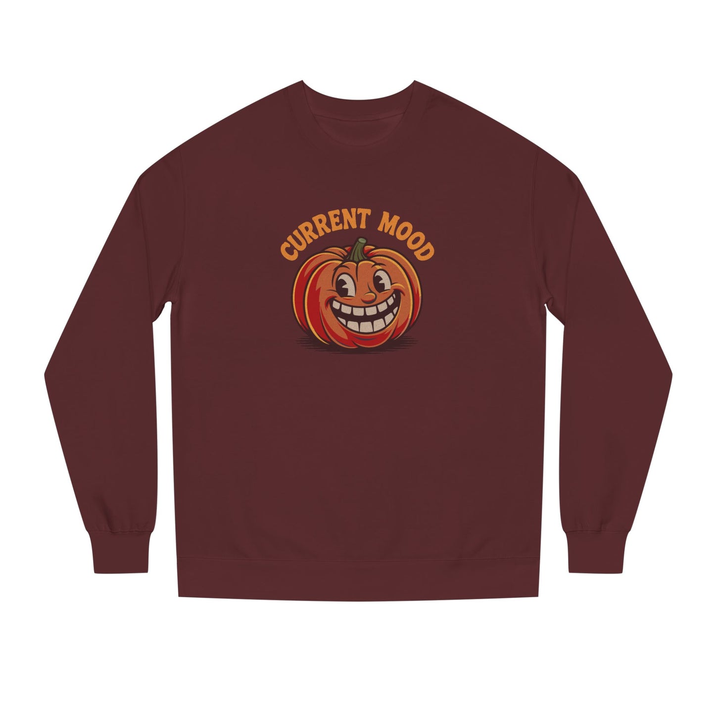 Current Mood (Toothy Jack) — Retro Halloween Sweatshirt (Dark)