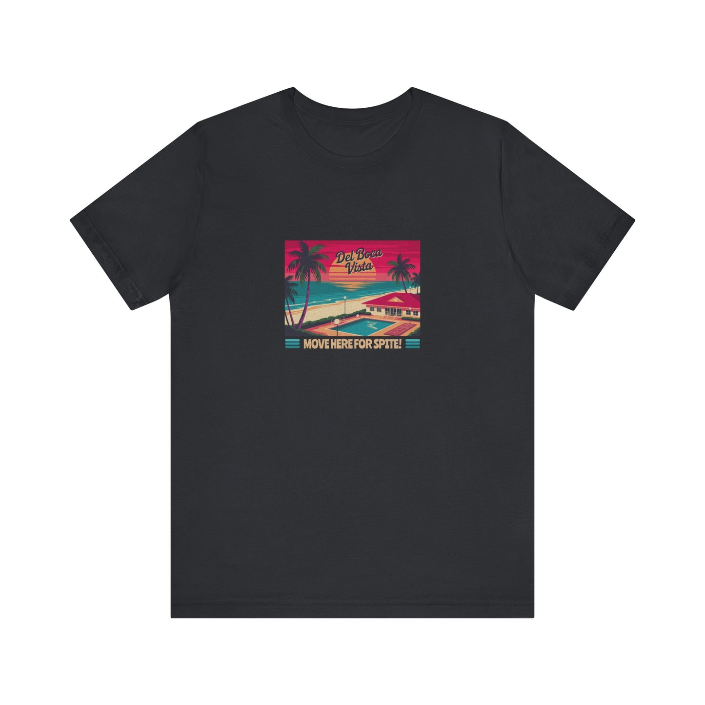 Del Boca Vista (Move Here For Spite!) — Seinfeld Retro Tee (Dark)