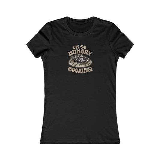 I'm So Hungry, I Could Eat My Own Cooking — Retro Women's Tee (Dark)