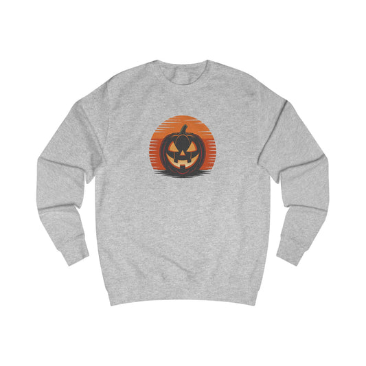 Retro Jack: Sliced Sunset — Halloween Sunset Sweatshirt (Light)
