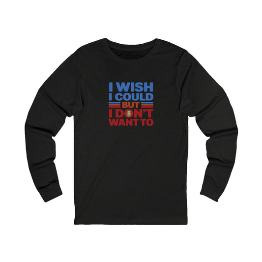 I Wish I Could, But I Don't Want To — Phoebe Buffay Retro Long Sleeve (Dark)