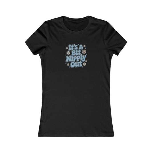 It's a Bit Nipply Out — Christmas Vacation Retro Women's Tee (Dark)
