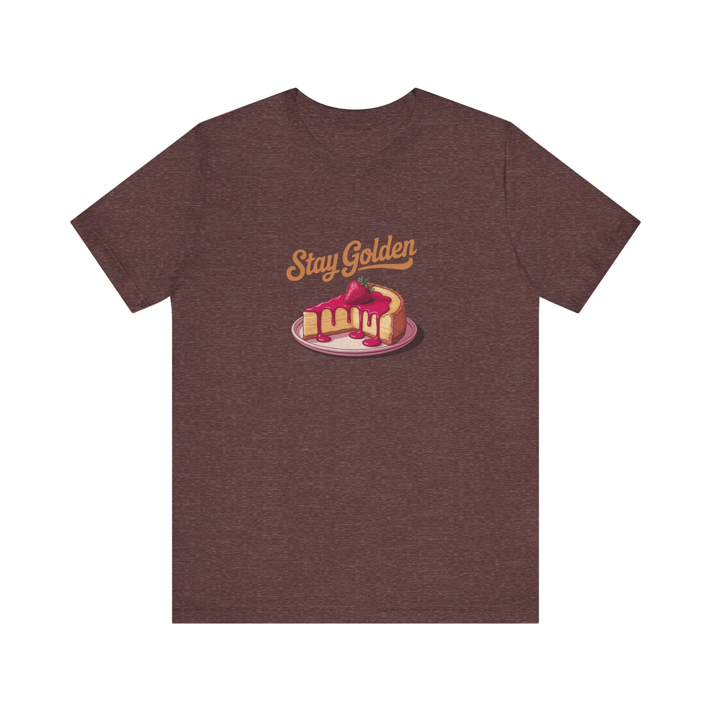 Stay Golden — Retro Cheesecake Graphic Tee (Dark)