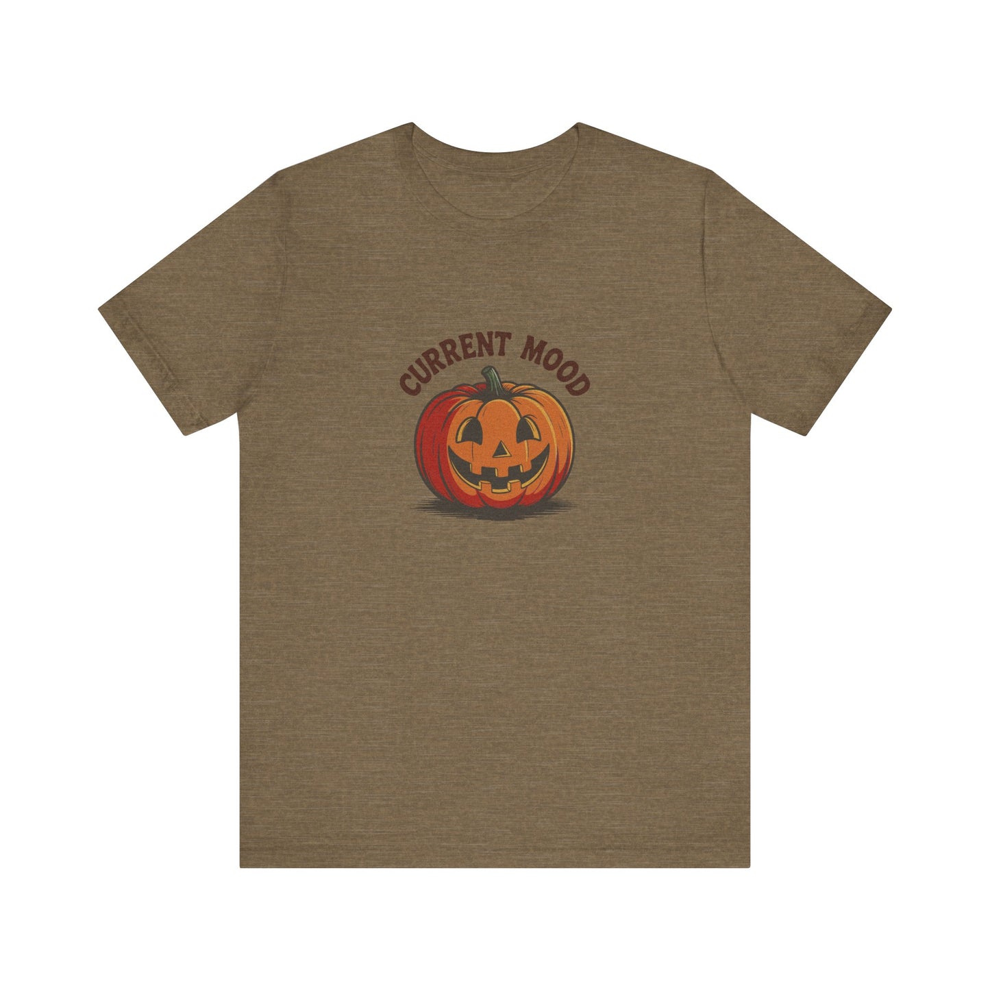 Current Mood (Classic Pumpkin) — Retro Halloween Tee (Light)