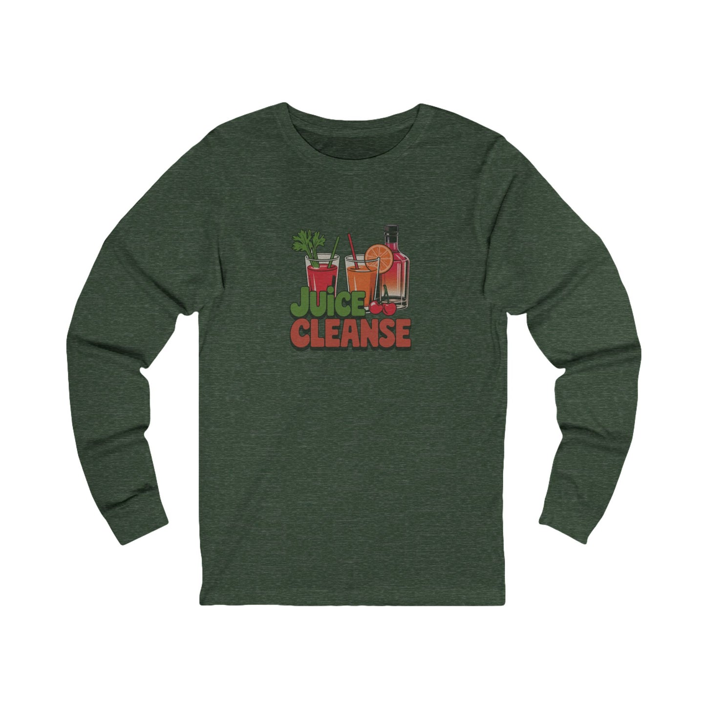 Juice Cleanse Liquid Diet — Boozy Brunch Retro Long Sleeve (Dark)