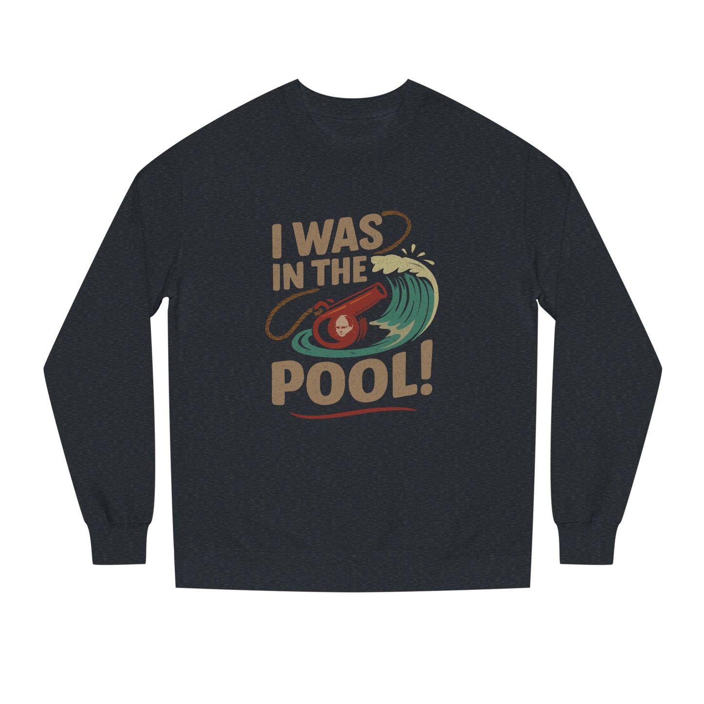 I Was in the Pool! — George Costanza Shrinkage Sweatshirt (Dark)