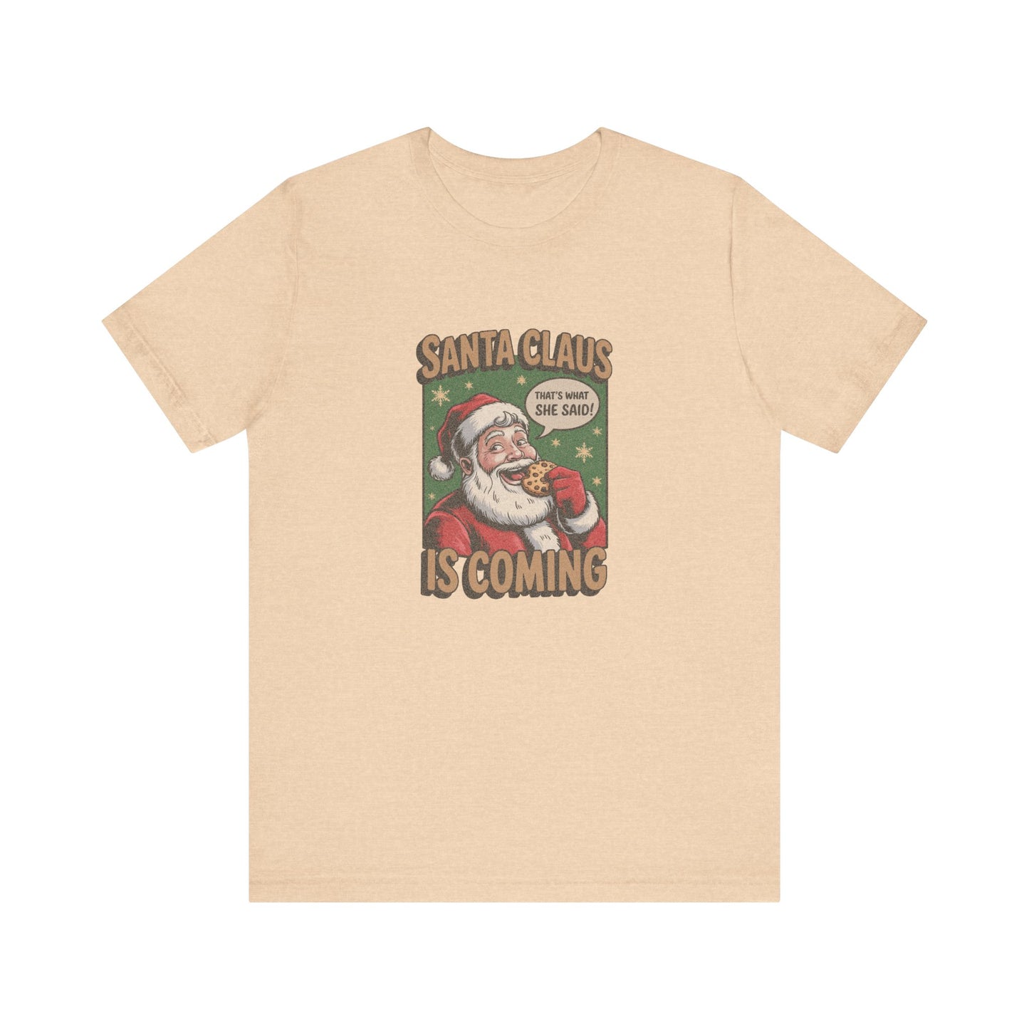 Santa Claus is Coming — Vintage Christmas Tee (Light)