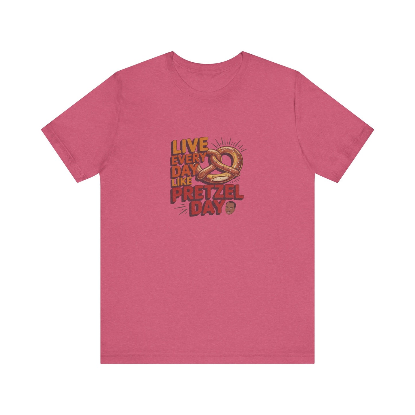 Live Every Day Like Pretzel Day — Stanley Hudson Retro Tee (Light)