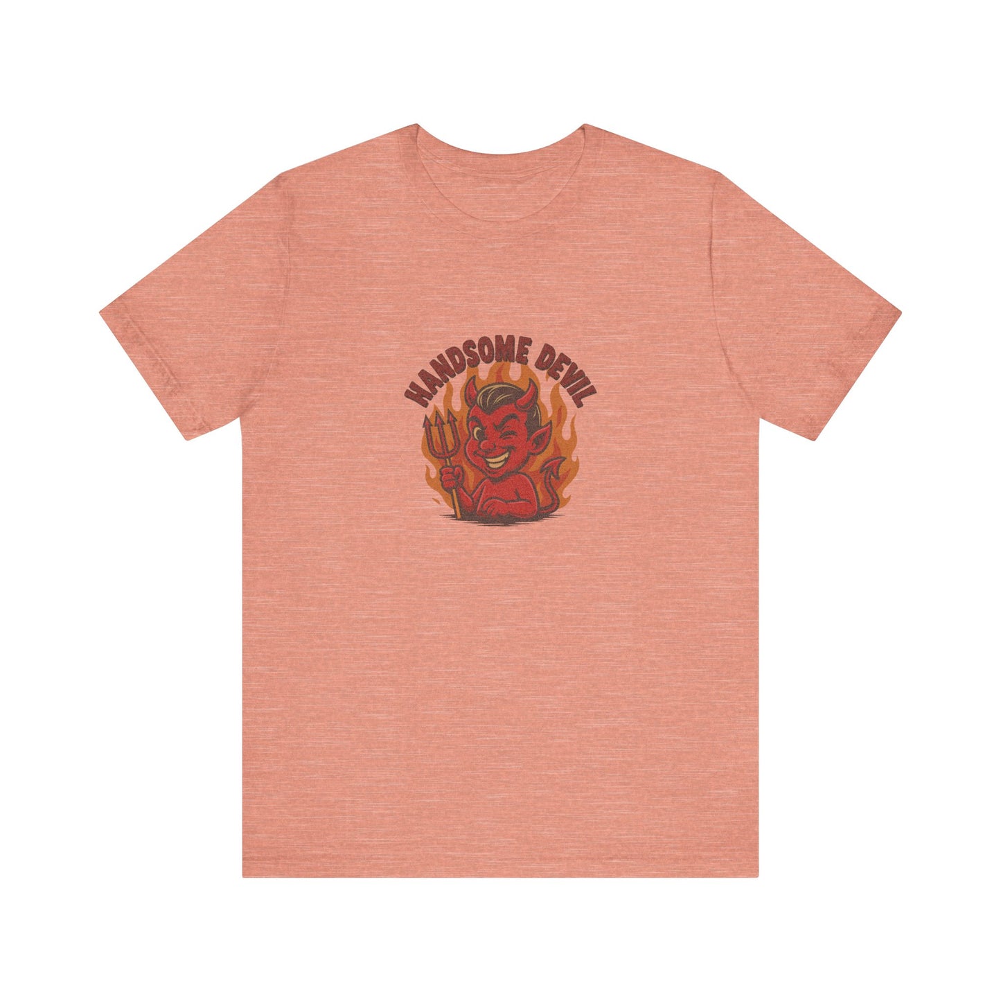 Handsome Devil — Fiery Retro Halloween Tee (Light)