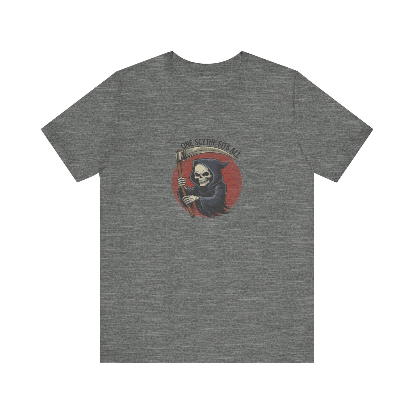 One Scythe Fits All — Grim Reaper Retro Tee (Light)