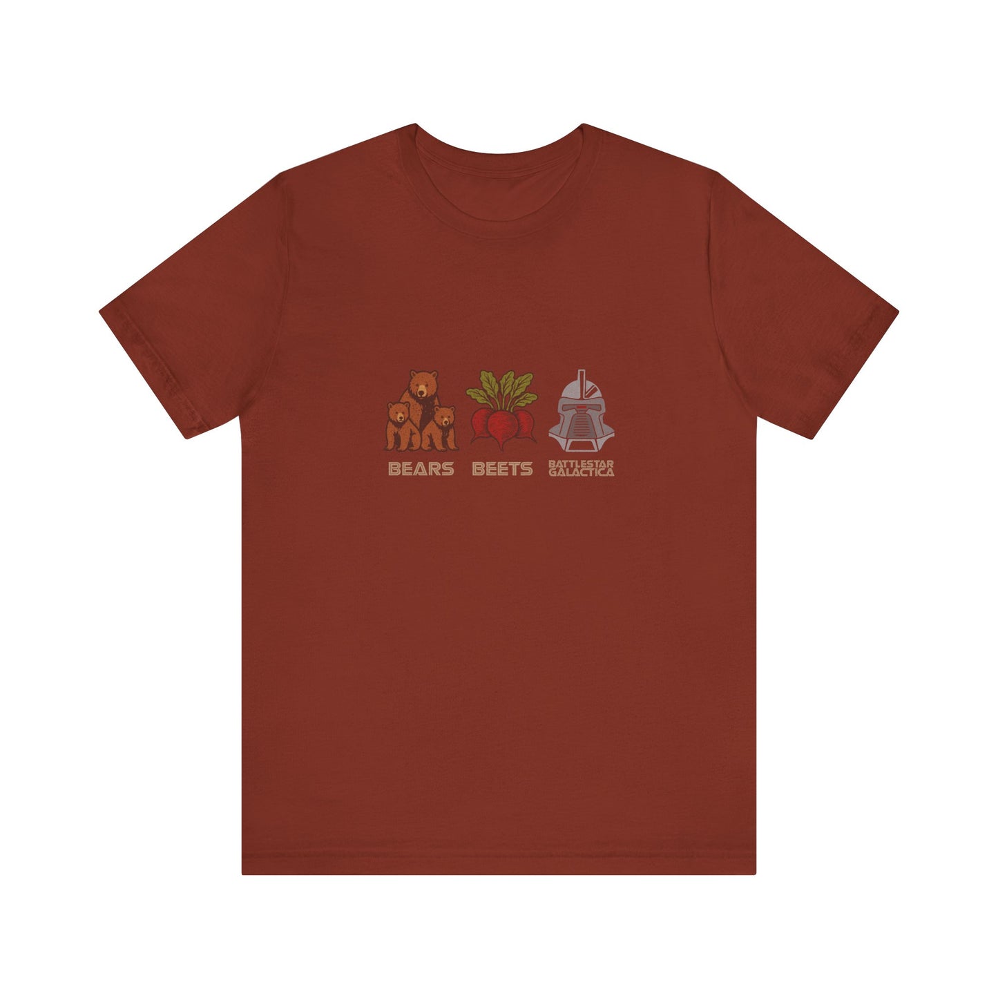 Bears, Beets, Battlestar (Captions) — Retro Tee (Dark)