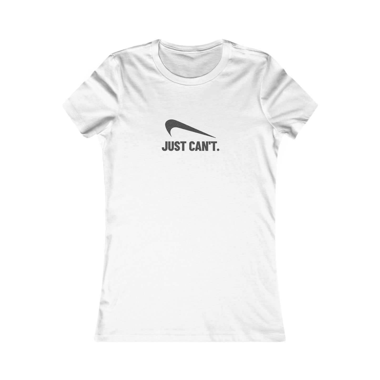 Just Can’t Athletic Parody — Retro Workout Women's Tee (Light)