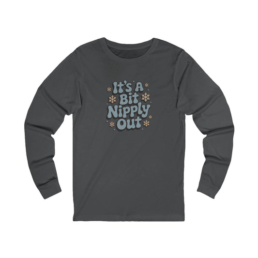 It's a Bit Nipply Out — Christmas Vacation Retro Long Sleeve (Dark)