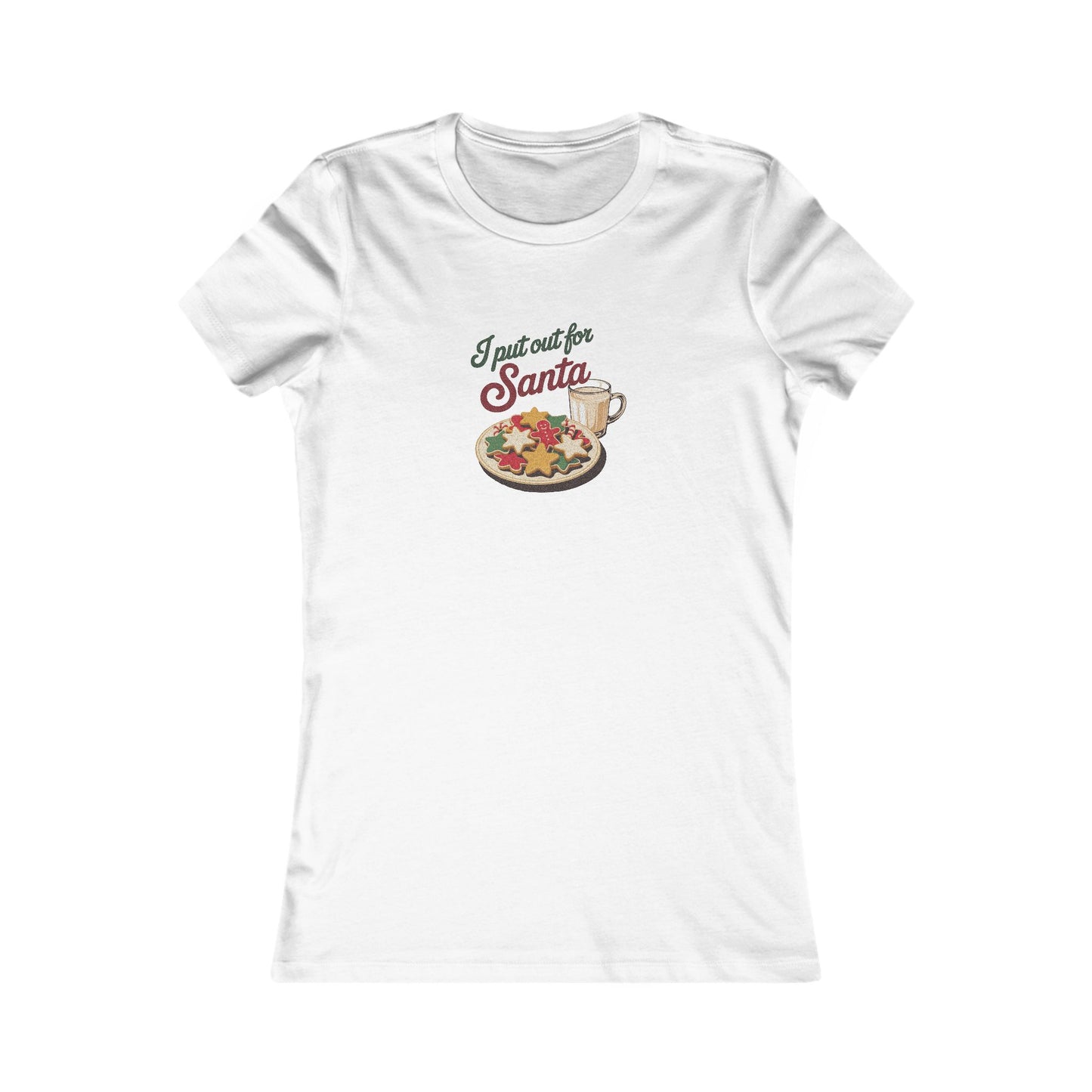 I Put Out for Santa — Retro Christmas Cookies Women's Tee (Light)