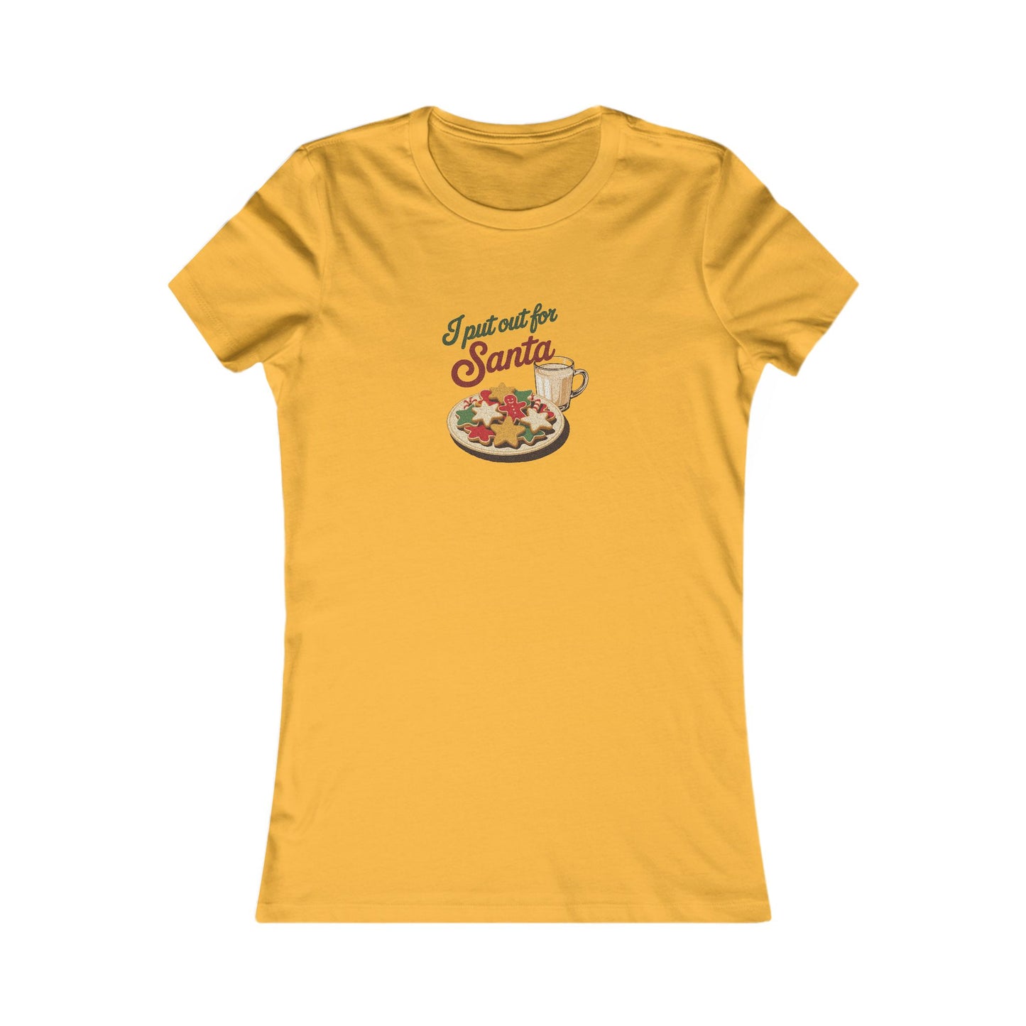 I Put Out for Santa — Retro Christmas Cookies Women's Tee (Light)