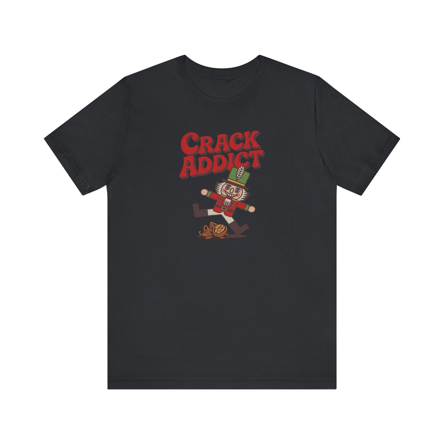 Crack Addict Nutcracker (Unhinged Remix) — Retro Tee (Dark)
