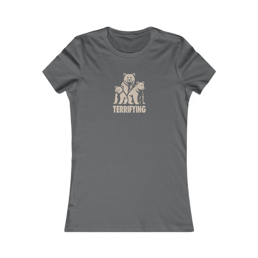 Bears Are Terrifying — Retro Silhouette Women's Tee (Dark)