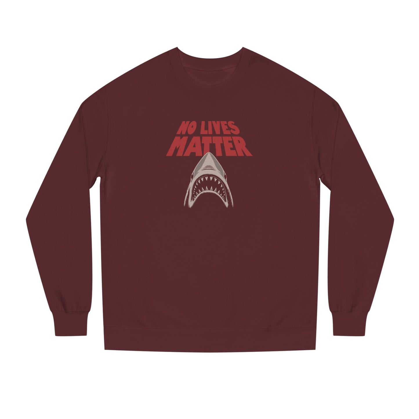 No Lives Matter — Jaws-Inspired Retro Sweatshirt (Dark)