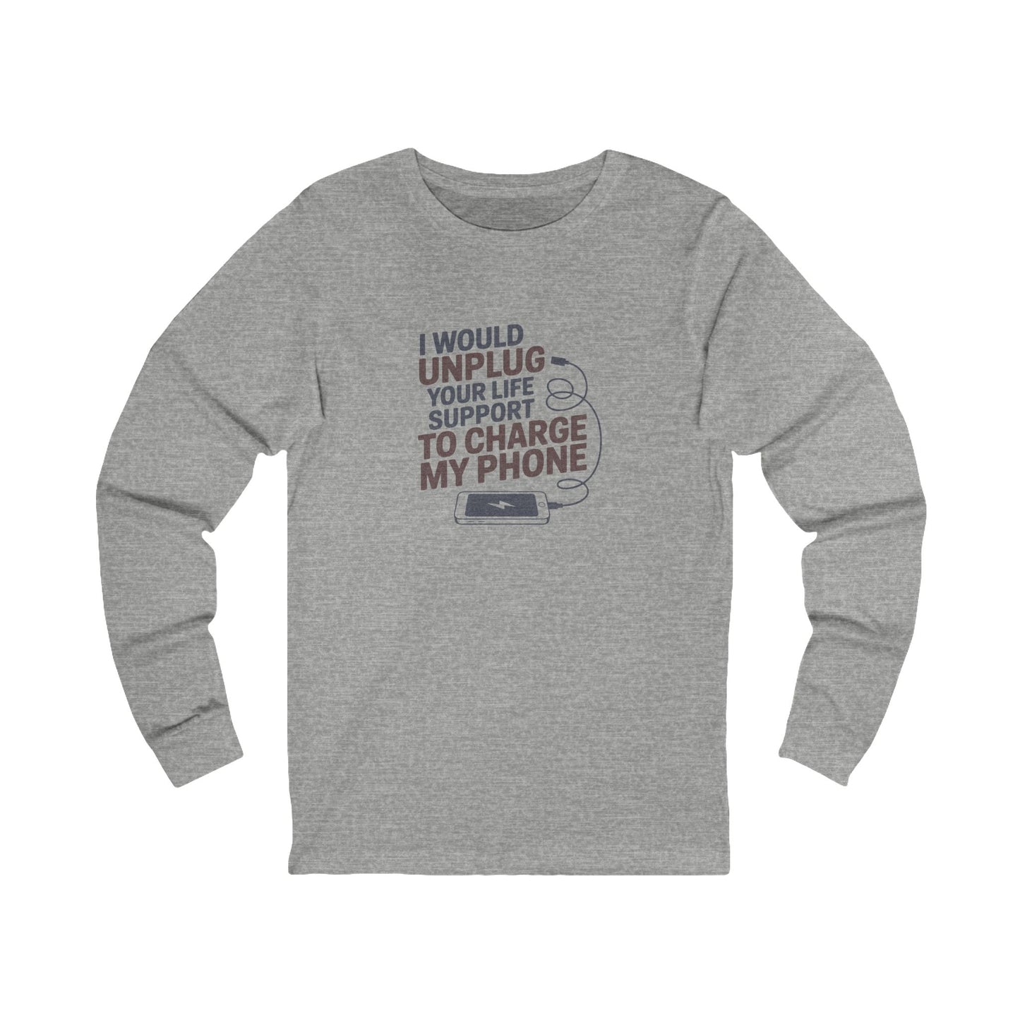Your Life Support < Charging My Phone — Retro Long Sleeve (Light)