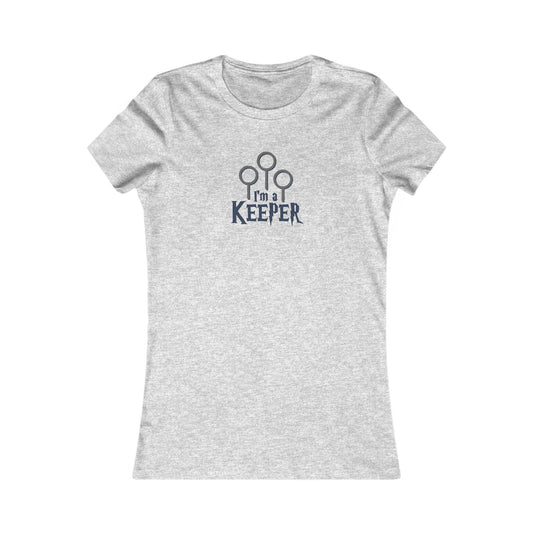 I’m a Keeper — Harry Potter Quidditch Retro Women's Tee (Light)