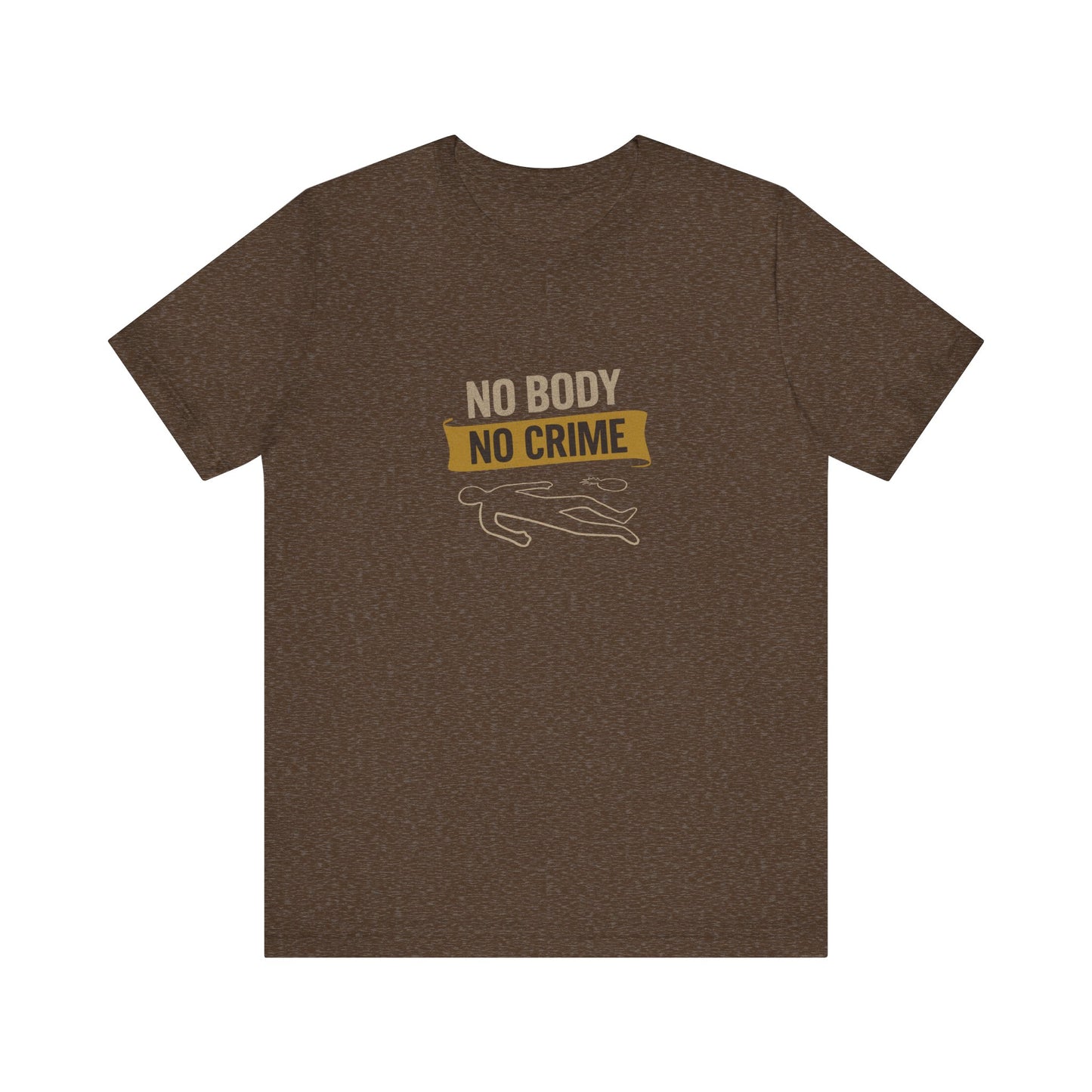 No Body, No Crime — Psych Crime Scene Retro Tee (Dark)