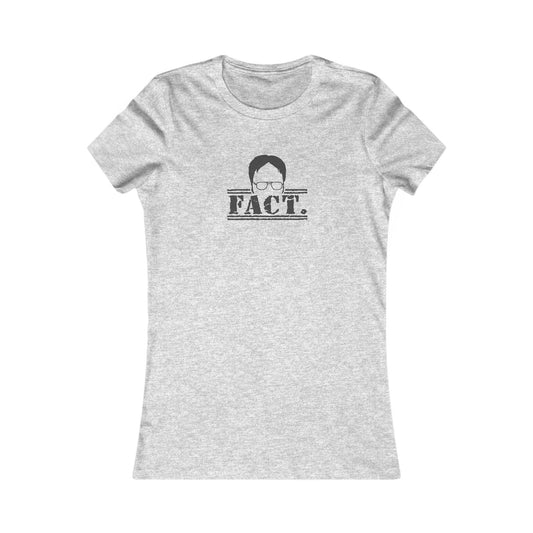 Dwight Schrute FACT. — The Office-Inspired Retro Women's Tee (Light)
