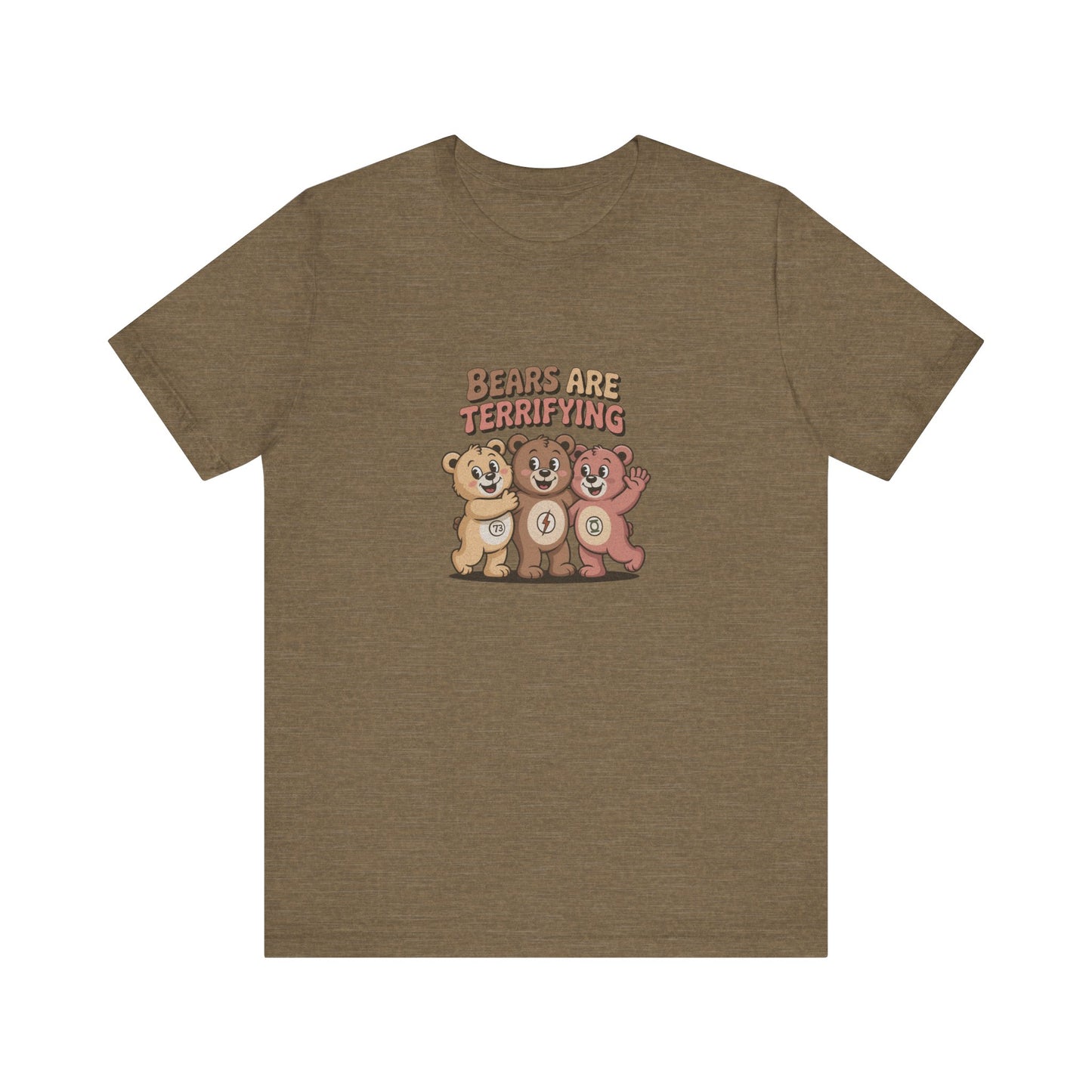 Bears Are Terrifying (Cute Remix) — Retro Tee (Light)