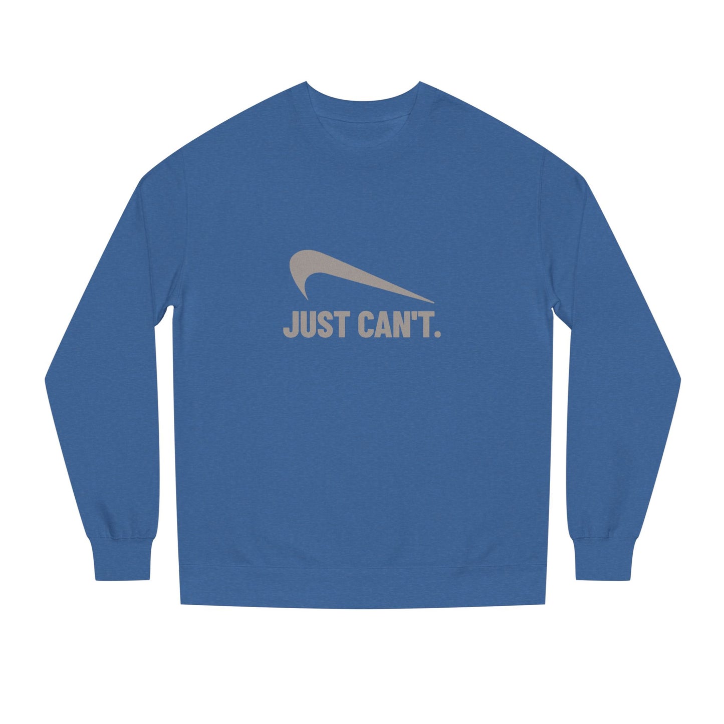Just Can’t Athletic Parody — Retro Workout Sweatshirt (Dark)